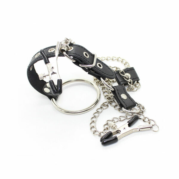 OHMAMA FETISH - PINZAS PEZONES CON CADENAS Y ANILLO PENE - Imagen 6