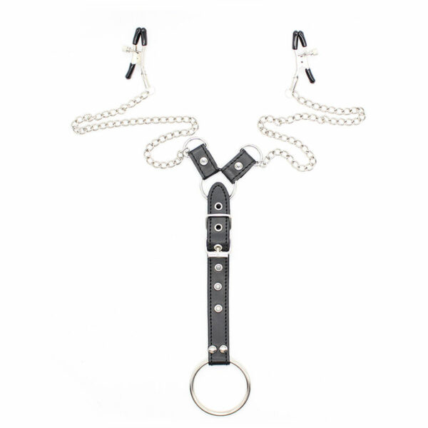 OHMAMA FETISH - PINZAS PEZONES CON CADENAS Y ANILLO PENE - Imagen 8