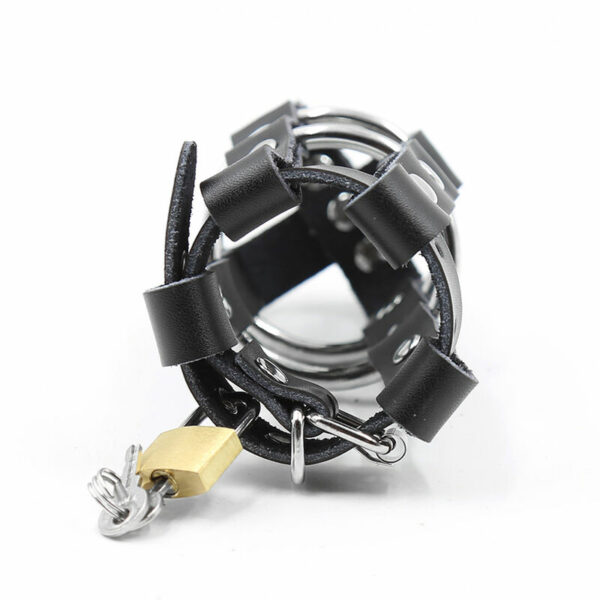 OHMAMA FETISH - FUNDA PIEL CON ANILLAS METALICAS Y CANDADO - Imagen 8