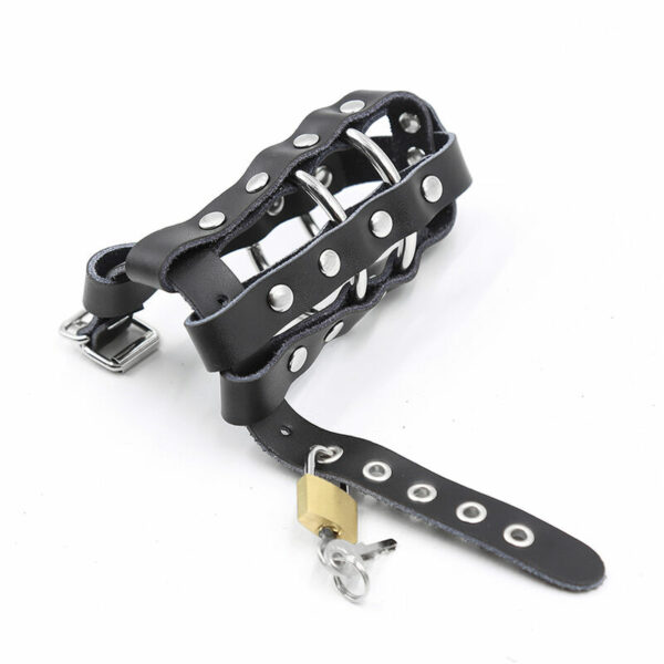 OHMAMA FETISH - FUNDA PIEL CON ANILLAS METALICAS Y CANDADO - Imagen 10