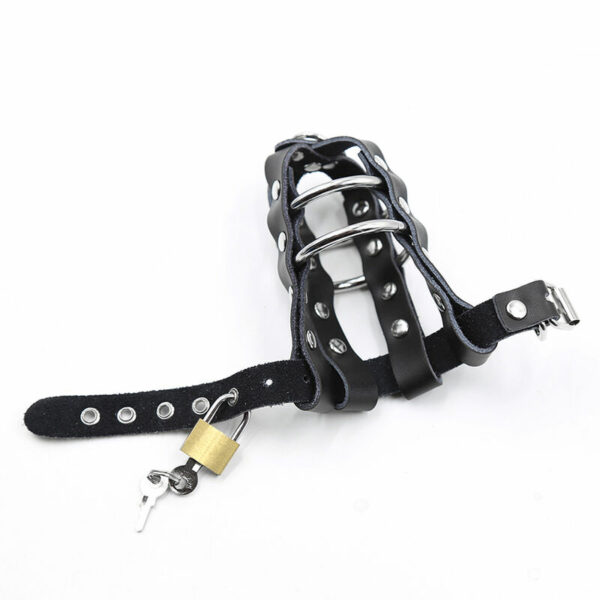 OHMAMA FETISH - FUNDA PIEL CON ANILLAS METALICAS Y CANDADO - Imagen 11