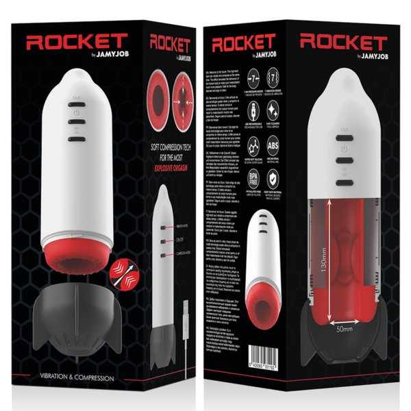JAMYJOB - ROCKET MASTURBADOR TECNOLOGÍA SOFT COMPRESSION Y VIBRACIÓN - Imagen 10