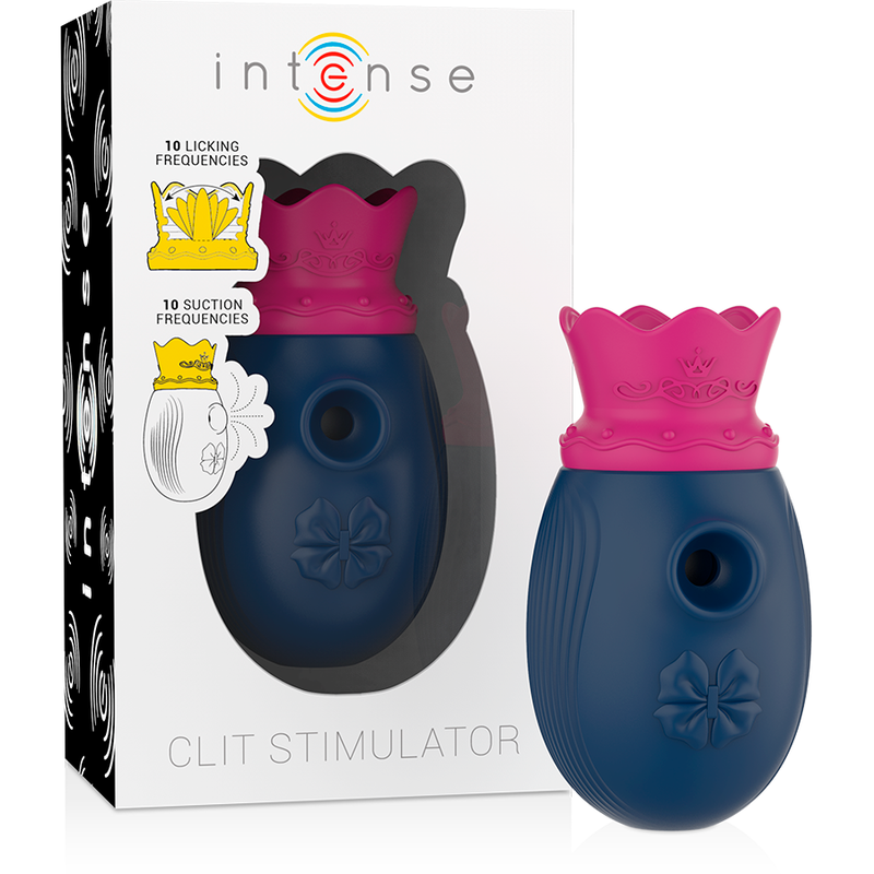 INTENSE - ESTIMULADOR CLÍTORIS 10 MODOS DE ONDAS ESTIMULADORAS Y LICKING - AZUL