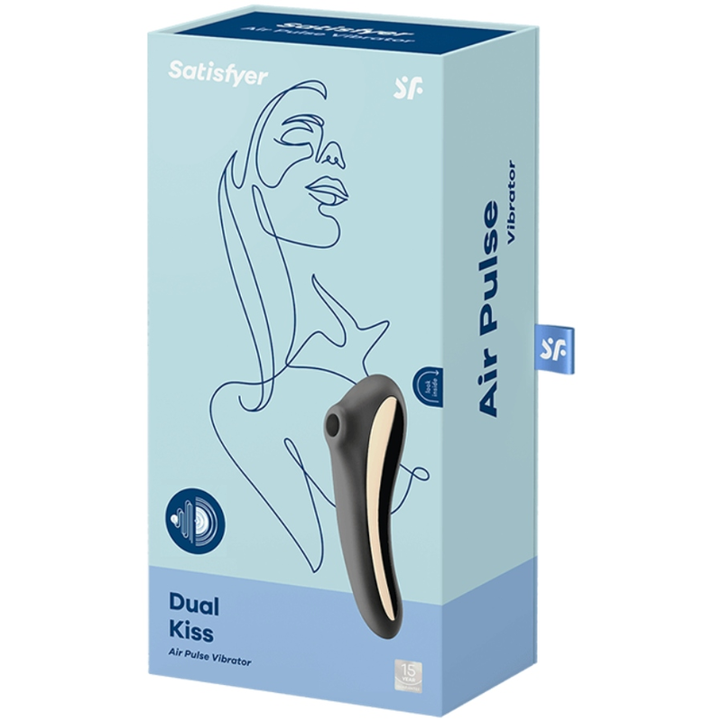 SATISFYER - DUAL KISS ESTIMULADOR CLITORIS NEGRO - Imagen 4