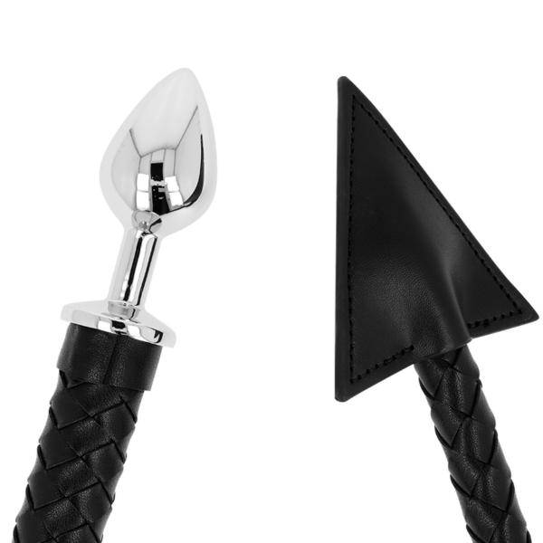 OHMAMA FETISH - COLA DE DIABLO PLUG ANAL CUERO Y METAL 7 CM - Imagen 2
