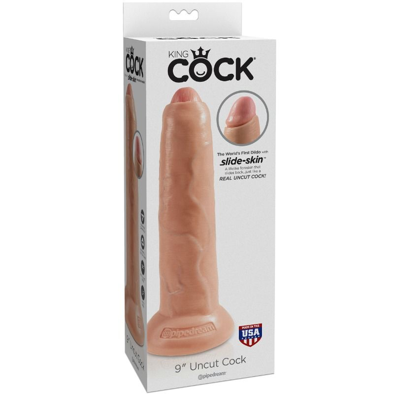 KING COCK - DILDO REALÍSTICO UNCUT NATURAL 23 CM - Imagen 5