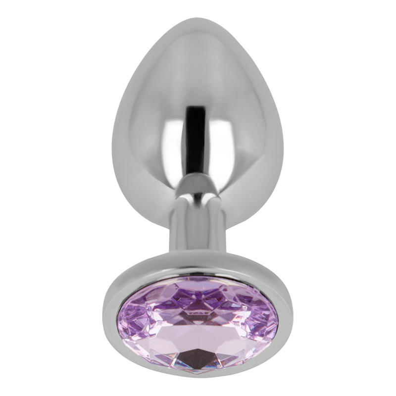 OHMAMA - PLUG ANAL CON CRISTAL VIOLETA 8 CM - Imagen 2