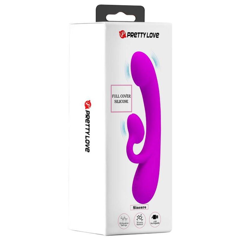 PRETTY LOVE - SINCERE VIBRADOR Y SUCCIONADOR DE CLÍTORIS SILICONA MORADO - Imagen 9