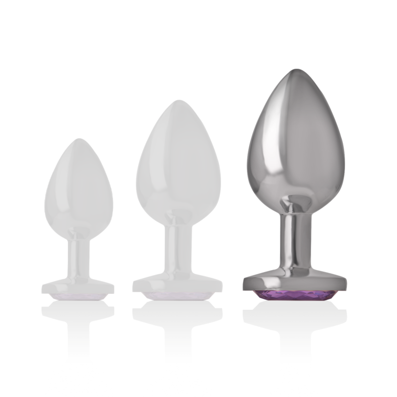INTENSE - PLUG ANAL METAL ALUMINIO CON CRISTAL VIOLETA TALLA L - Imagen 5