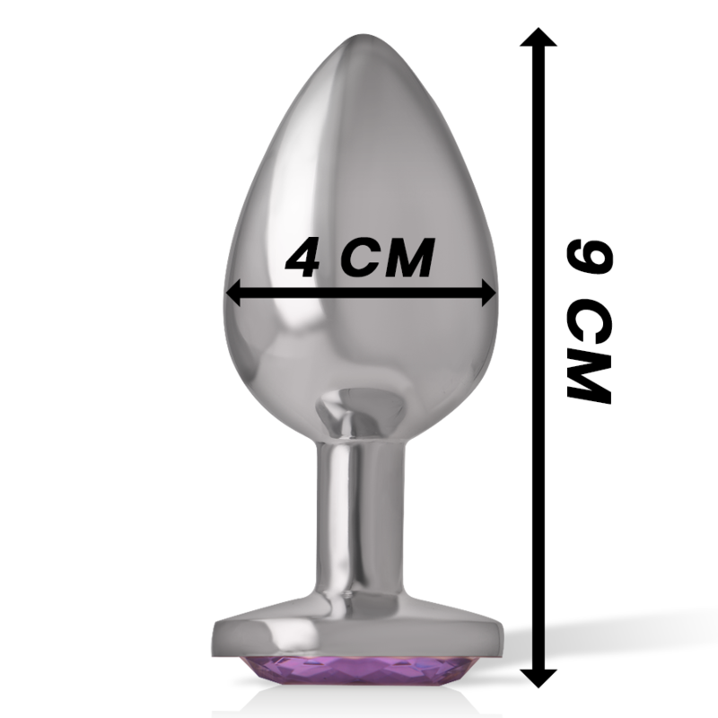 INTENSE - PLUG ANAL METAL ALUMINIO CON CRISTAL VIOLETA TALLA L - Imagen 4