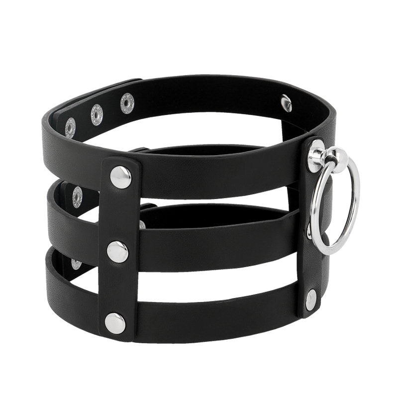 COQUETTE CHIC DESIRE - CHOKER CUERO VEGANO ESTILO FETISH - Imagen 3