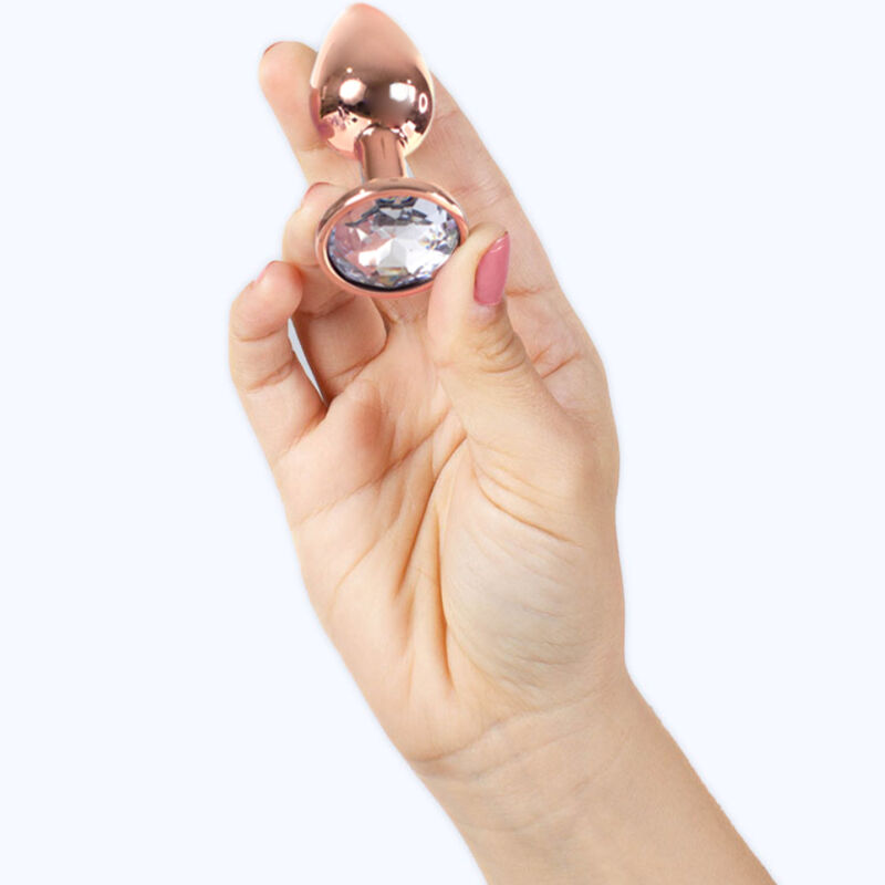 SECRETPLAY - METAL BUTT PLUG ORO ROSA TALLA S 7 CM - Imagen 3