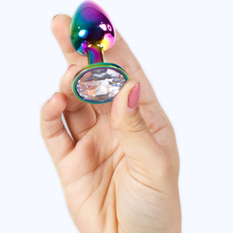 SECRETPLAY - METAL BUTT PLUG MULTICOLOR TALLA S 7 CM - Imagen 3