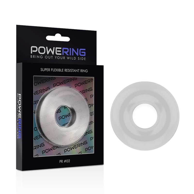 POWERING - SUPER FLEXIBLE Y RESISTENTE ANILLO PENE 4.5CM CLEAR - Imagen 6