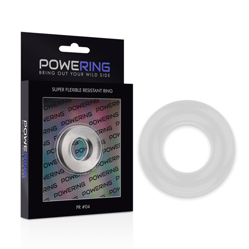 POWERING - SUPER FLEXIBLE Y RESISTENTE ANILLO PENE 3.8CM PR04 CLEAR - Imagen 6