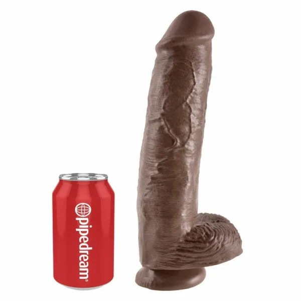 KING COCK - 11 PENE REALISTICO MARRON 28 CM - Imagen 4