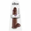 KING COCK - 12 PENE REALÍSTICO MARRÓN 30.48 CM