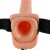 FETISH FANTASY SERIES - 9 HOLLOW STRAP-ON WITH BALLS 22.9CM NATURAL - Imagen 2