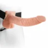 FETISH FANTASY SERIES - 9 HOLLOW STRAP-ON WITH BALLS 22.9CM NATURAL - Imagen 4