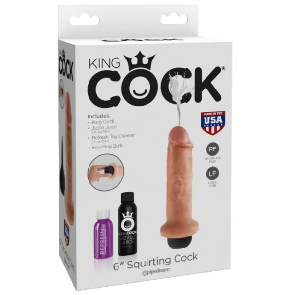 KING COCK - DILDO SQUIRTING 15.24 CM - Imagen 2