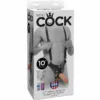 KING COCK - STRAP-ON CON DILDO HUECO 25.5 CM Y TIRANTES COLOR CARNE - Imagen 2