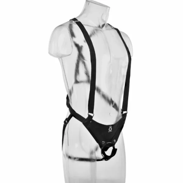 KING COCK - STRAP-ON CON DILDO HUECO 25.5 CM Y TIRANTES COLOR CARNE - Imagen 5