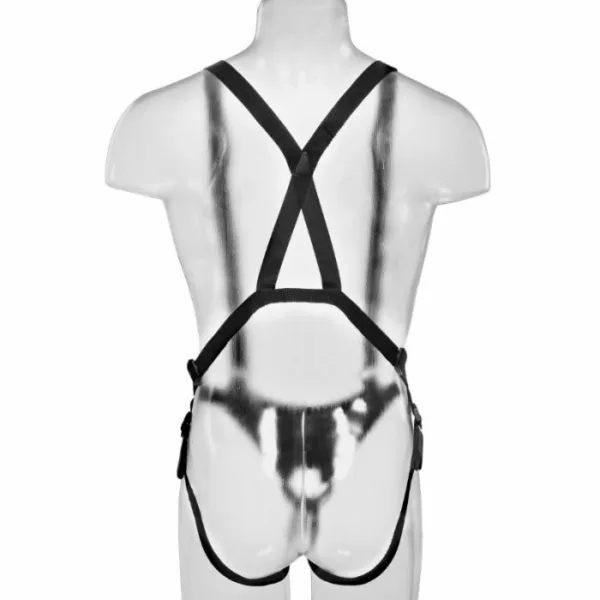 KING COCK - STRAP-ON CON DILDO HUECO 25.5 CM Y TIRANTES COLOR CARNE - Imagen 6