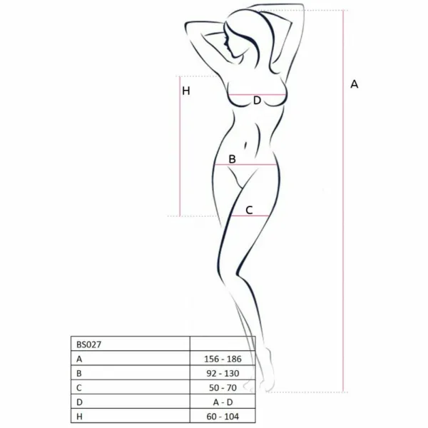 PASSION - WOMAN BS027 BODYSTOCKING ESTILO VESTIDO ROJO TALLA ÚNICA - Imagen 2