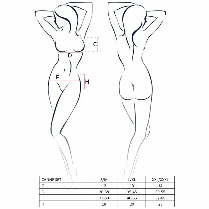 PASSION - WOMAN CANNE SET NEGRO TALLA S/M - Imagen 3