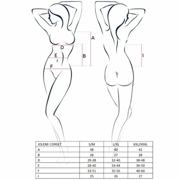 PASSION - WOMAN JOLENE CORSET NEGRO TALLA S/M - Imagen 3