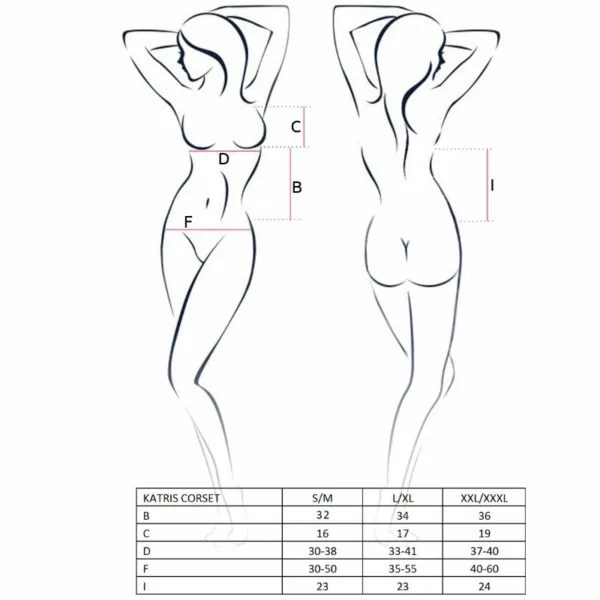 PASSION - WOMAN KATRISS CORSET NEGRO TALLA L/XL - Imagen 3