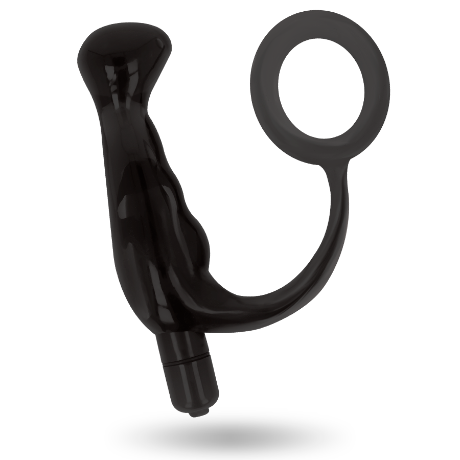 ADDICTED TOYS - VIBRADOR PROSTÁTICO NEGRO 10 CM - Imagen 3