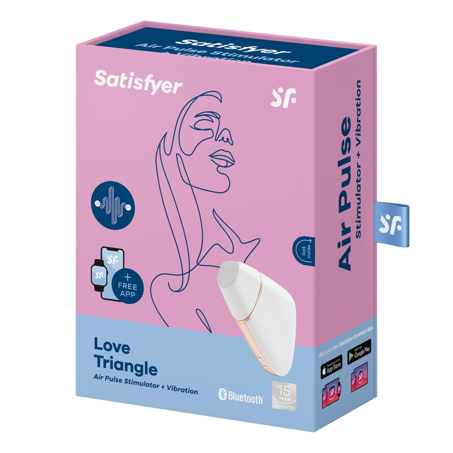 SATISFYER - LOVE TRIANGLE ESTIMULADOR Y VIBRADOR BLANCO - Imagen 7