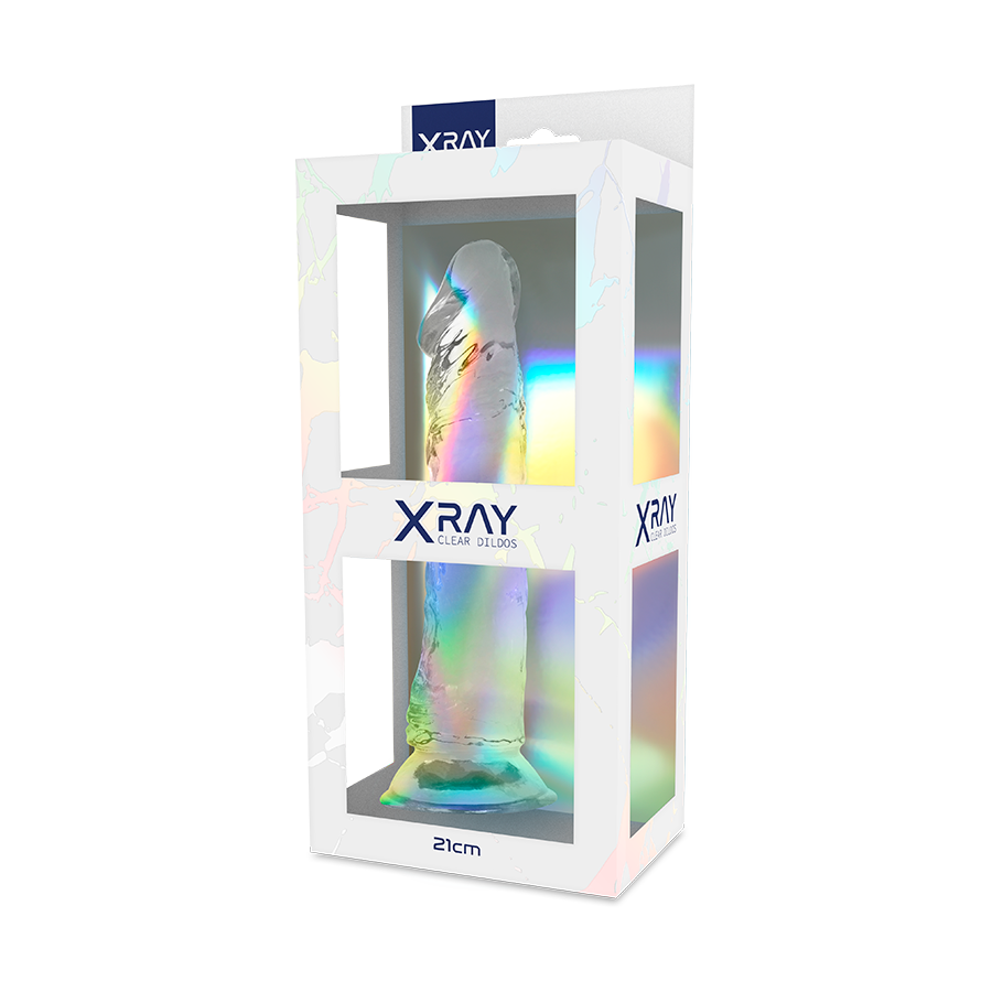 X RAY - CLEAR DILDO TRANSPARENTE 21 CM -O- 4 CM - Imagen 2