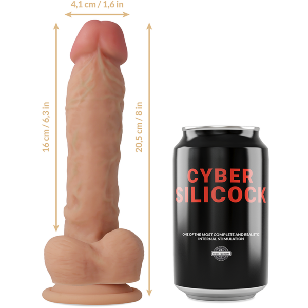 CYBER SILICOCK - MAGNUS REALÍSTICO SILICONA LÍQUIDA 20.5 CM -O- 4.1 CM - Imagen 5