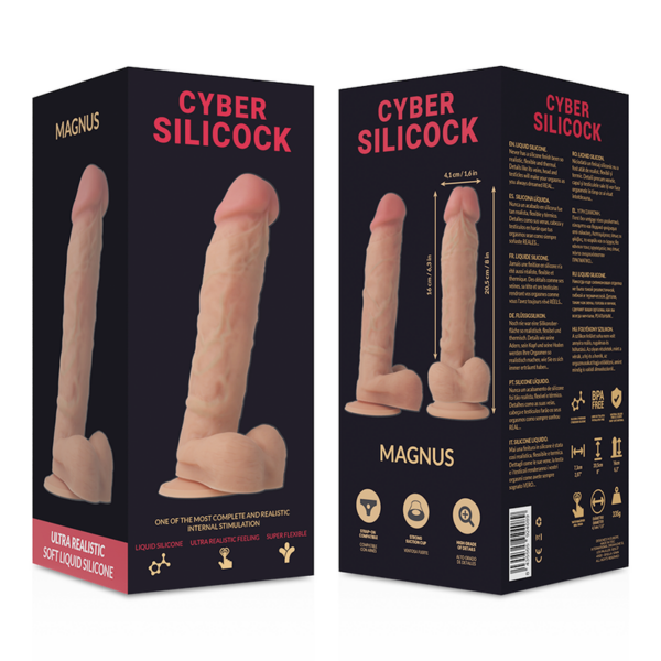 CYBER SILICOCK - ARNÉS SILICONA LÍQUIDA MAGNUS 20.5 CM -O- 4.1 CM - Imagen 8