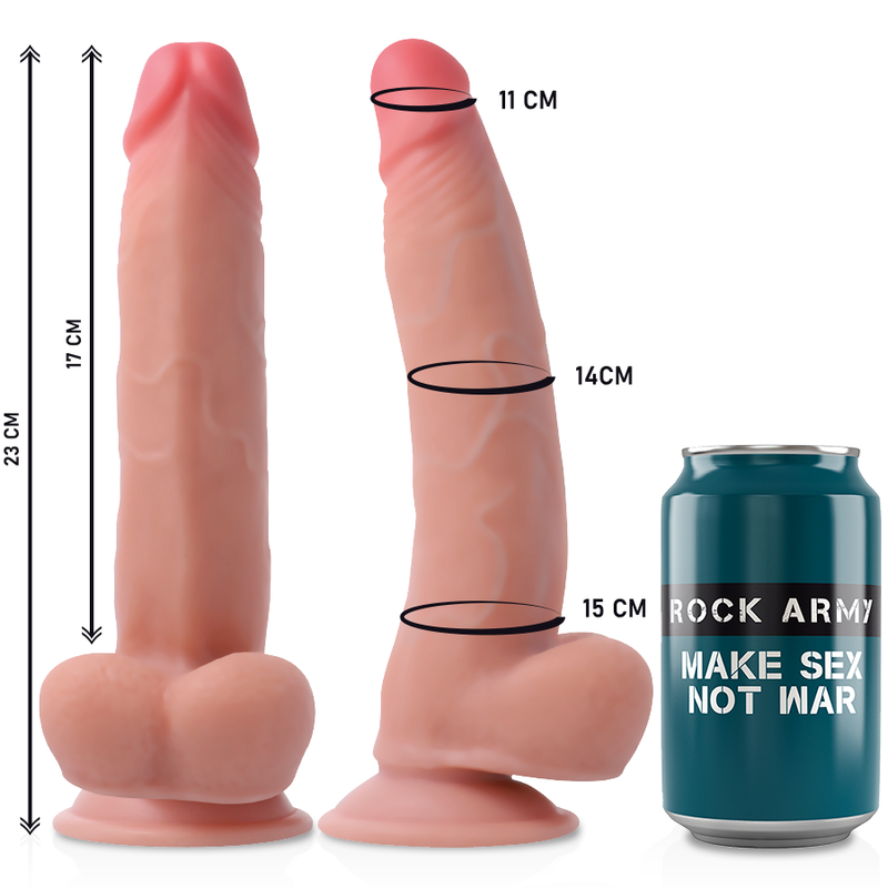 ROCKARMY - ARNÉS + DUAL DENSITY LEOPARD DILDO REALISTA 23 CM -O- 4.77 CM - Imagen 8