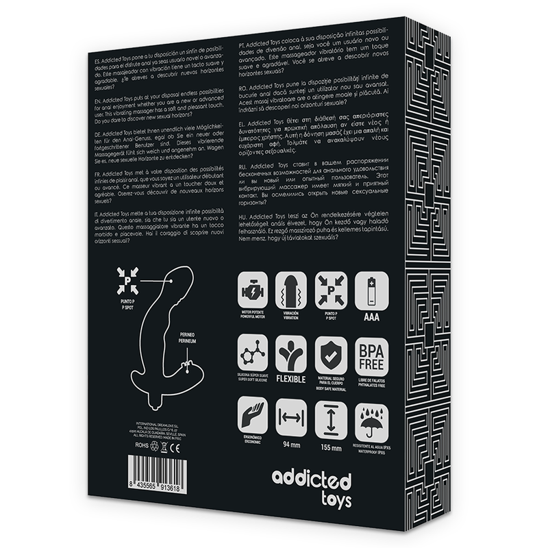 ADDICTED TOYS - ESTIMULADOR ANAL PROSTATA REALISTIC SILICONA P-SPOT VIBE - Imagen 7