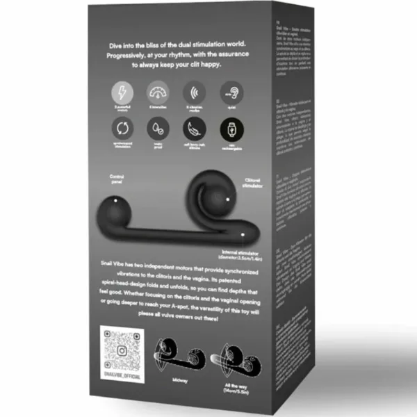 SNAIL VIBE - VIBRADOR MULTIACCION NEGRO - Imagen 5