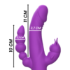 INTENSE - CASANOVA VIBRADOR RABBIT SILICONA TRIPLE MOTOR MORADO - Imagen 3