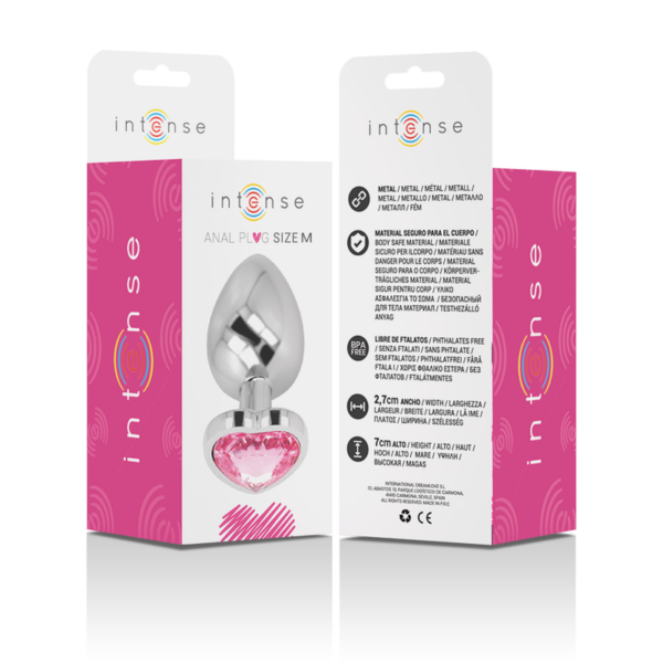 INTENSE - PLUG ANAL METAL ALUMINIO CORAZÓN ROSA TALLA M - Imagen 6