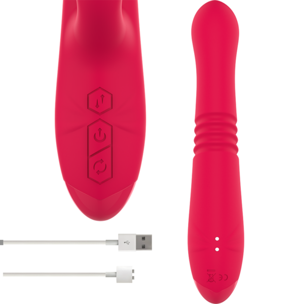 INTENSE - DUA VIBRADOR MULTIFUNCIÓN RECARGABLE UP & DOWN CON LENGUA ROJO - Imagen 5