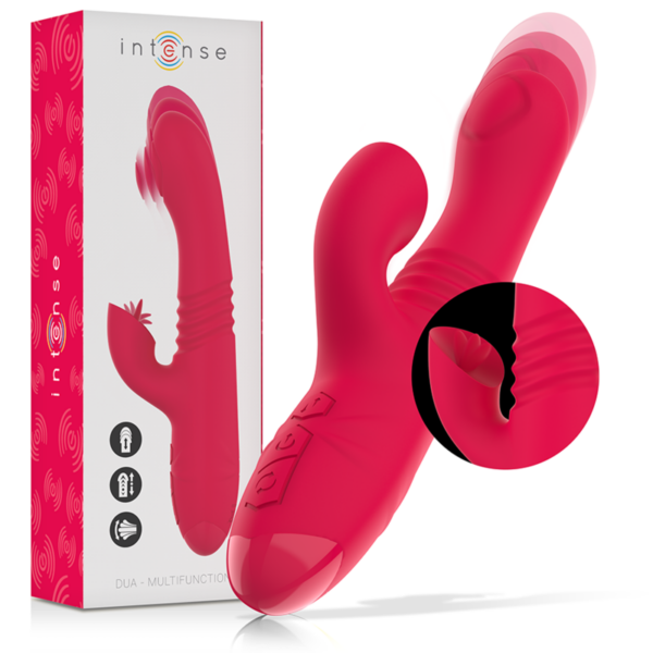 INTENSE - DUA VIBRADOR MULTIFUNCIÓN RECARGABLE UP & DOWN CON LENGUA ROJO - Imagen 2