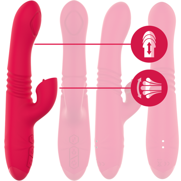 INTENSE - DUA VIBRADOR MULTIFUNCIÓN RECARGABLE UP & DOWN CON LENGUA ROJO - Imagen 3
