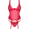 OBSESSIVE - LACELOVE CORSET ROJO XS/S - Imagen 5