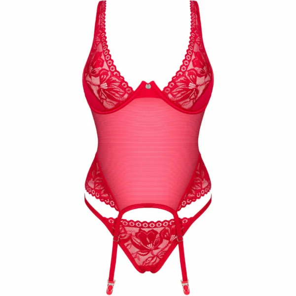 OBSESSIVE - LACELOVE CORSET ROJO XS/S - Imagen 5