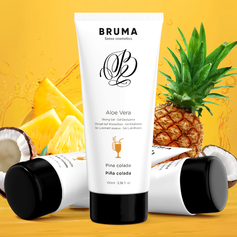 BRUMA - GEL DESLIZANTE CON ALOE VERA SABOR A PIÑA COLADA 100 ML - Imagen 5