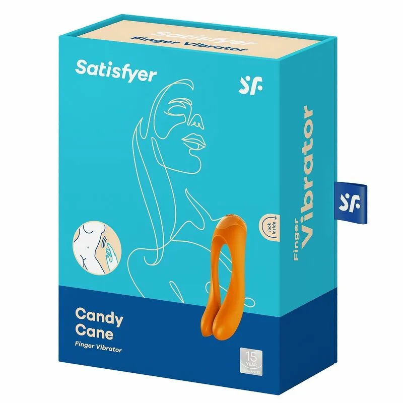 SATISFYER - CANDY CANE VIBRADOR DEDO NARANJA - Imagen 2