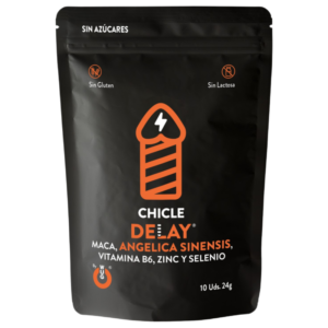 WUG DELAY  Chicle funcional con Zinc, Selenio y Vitamina B6 para mayor control y resistencia en los momentos íntimos