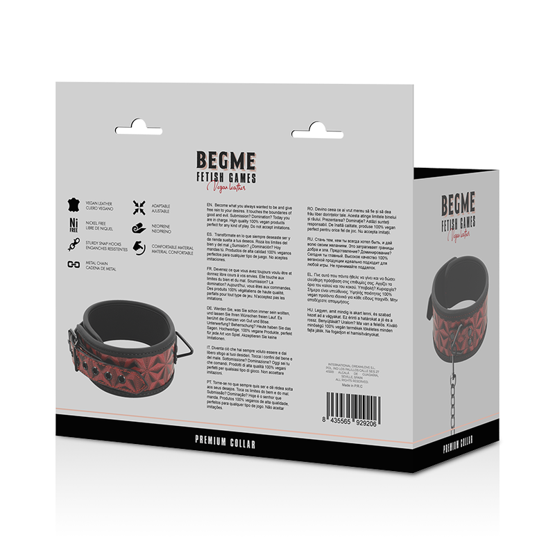 BEGME - RED EDITION COLLAR CUERO VEGANO CON FORRO DE NEOPRENO - Imagen 8